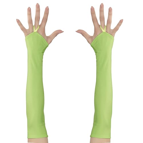 W WIDMANN MILANO Party Fashion - Fingerlose Satinhandschuhe, 80er Jahre, Accessoire zu Faschingskostümen