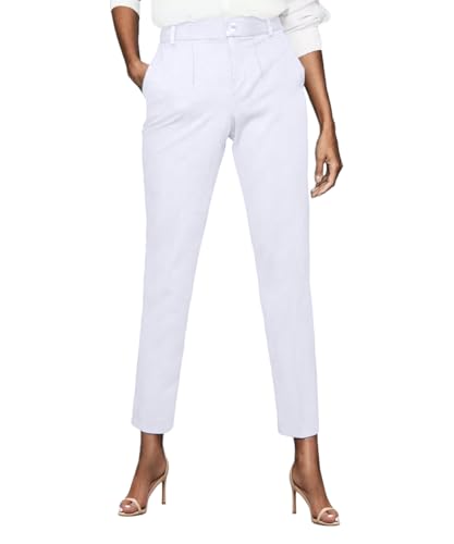 Miesuit Womens Dress Pants High Stretch Straight Leg White Pants for Work Business Casual with Pockets XXX-Large