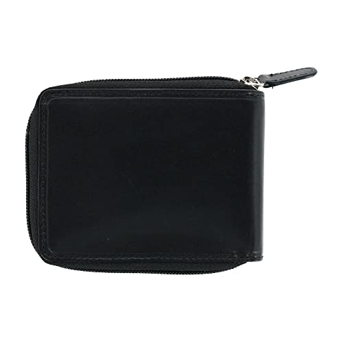 Mancini Mens Leather RFID Secure Zip Around Wallet2