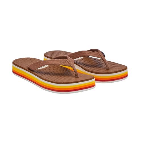Image of Hari Mari- Dunes Sunset- Women's Retro Inspired Platform Boat-Safe Flip Flops- No Break Ins, Firm Arch Support, Antimicrobial, and Floats in Water