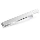 HONEY BEAR 2.12inch Herren Briefe Initialen Krawattennadel Krawattenklammer für Normale Krawatte Tie Clip，Gebürstetes Silber,5.4cm (D Upgrade mit Box 5.4cm)