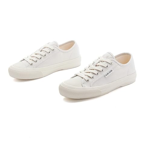 Zapatillas de Lona Blancas para Mujer Plantillas de Hierba Ula Natural Sneakers Planas Slip-On Casual Transpirables para Uso Diario
