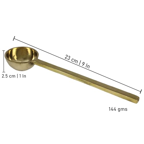 Image of Putrika Brass Utensil Pongal Set | Paanai | Cookware | Urli | Heavy Weight Pot with Lid and Ladle | Sankranthi Festival | Inner TIN Coating (9 Inch Kuli Karandi)