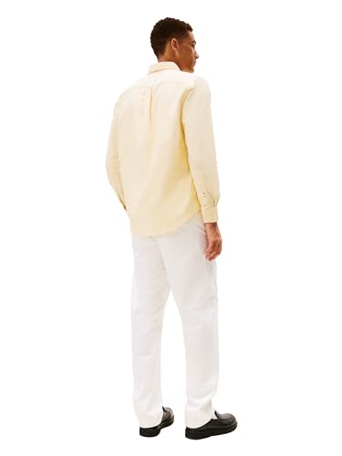Image of Tommy Hilfiger Men's Long Sleeve Oxford Shirts in Regular Fit, Men's Button Down Shirts, Also Available in Big and Tall