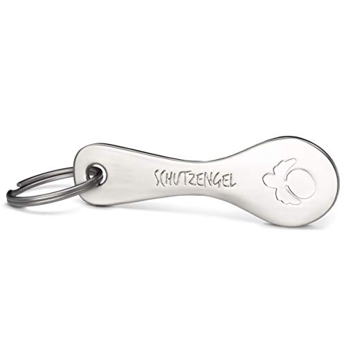 FABACH Spoon Porte-clés pour chariot de courses – Jeton de chariot amovible en métal – Jeton de courses pour caddie, pas de blocage dans le cadenas de consigne – Ange gardien