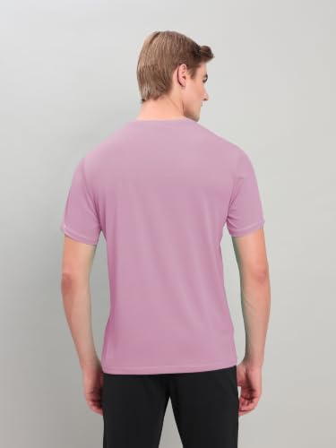 Image of TECHNOSPORT Men's Slim Fit Polyester Activewear Sports T-Shirt with Moisture-Wicking Comfort for Workout, Running & Gym