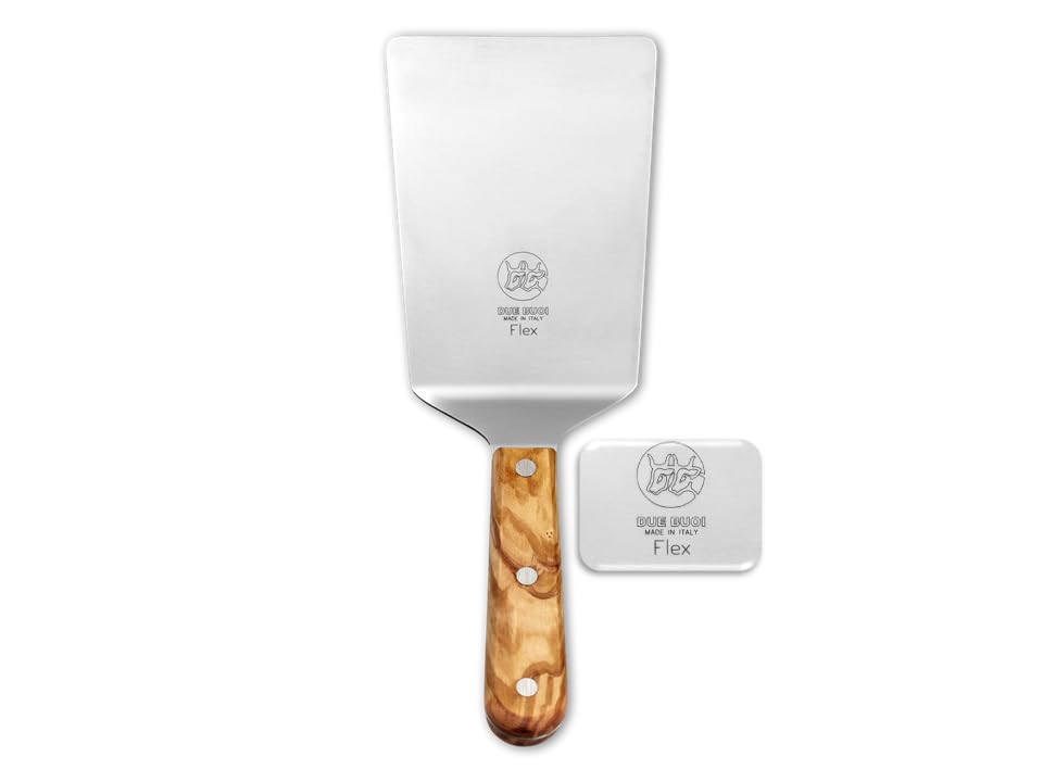 Spatule large antiadhésive durable Due Buoi avec lame flexible 10,2 cm