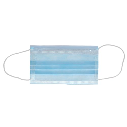 House Brand Dentistry 109120 Earloop 3-Ply Face Masks Blue 50/Bx