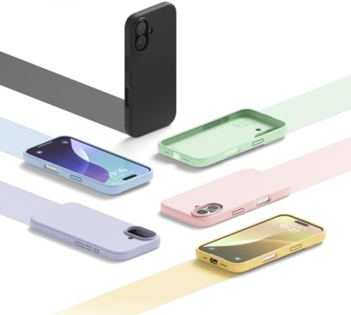 Image of Premium Liquid Silicone Case for iPhone 16 Plus - Slim Full Body Protective Back Cover with Soft Microfiber Lining, Anti-Slip Grip Scratch Resistant Phone Case (White)