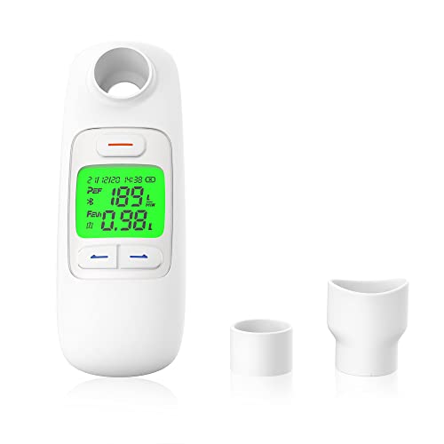 Nascool Peak Flow Meter With Bluetooth App Spirometer For Asthma Copd Monitor Pef Fev1 Home Medical 300 Records Kids Adult #TOP1