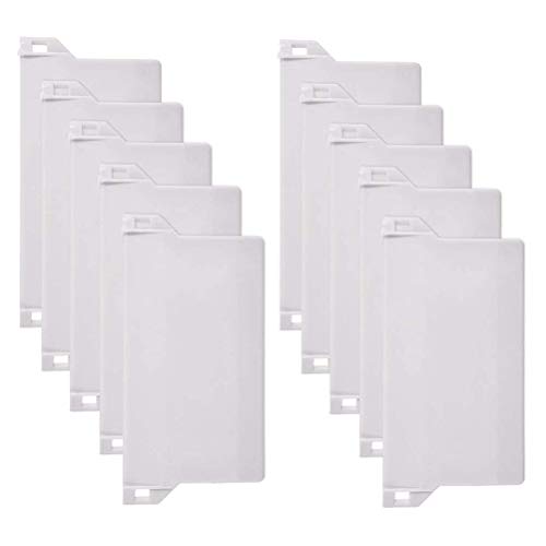 ProLeo 10 Stück Lamellenvorhänge Beschwerungsplatten, Lamellenvorhang Ersatzteile Zubehör Gewichte für Vertikaljalousie Vorhang fur Vertikaljalousien Gewichten Lamellen 89mm (Weiß)