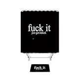 Funny Fuck It Just Get Naked Bathroom Shower Curtain Set with Bath Mats Rugs