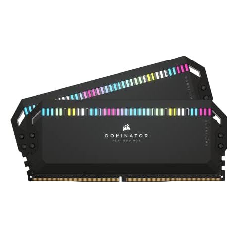 Corsair DOMINATOR PLATINUM RGB DDR5 RAM 64GB 6000MHz CL40 Intel XMP iCUE Cover