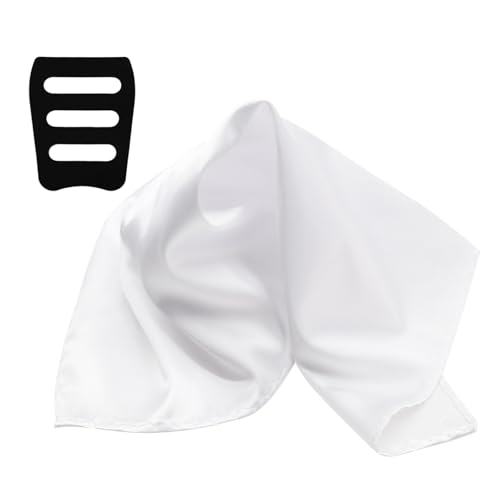 Image of Satin Mens Pocket Square with Holder, 11.8'' Suit Handkerchiefs for Men Wedding Business Casual