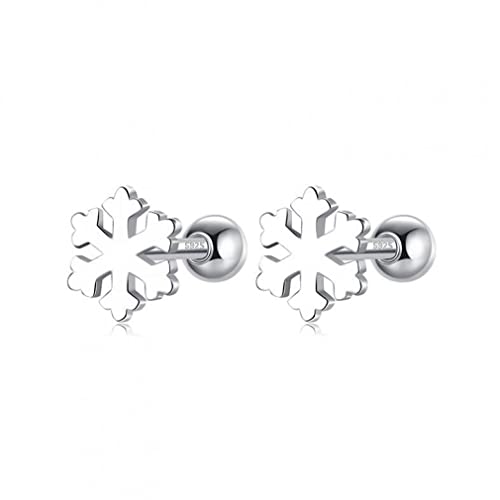 Boucles d'oreilles flocons de neige argent 925 artisanat de haute qualité