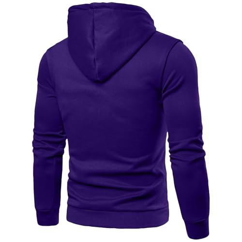 Hoodies for Men Casual Cotton Hooded Collar Drawstring Pullover Fall Winter Casual Long Sleeve Sweatshirts4
