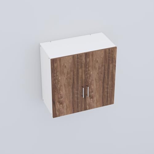 Image of SPECIALITY PANELS 2 Door Modular Wall Mounted Kitchen Cabinet with Adjustable Shelf Space Saving Storage Unit Durable Engineered Wood Cupboard for Kitchen Living Room Furniture | DIY Assembly