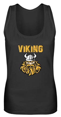 Débardeur Viking barbe pour femme noir XXL en coton confortable