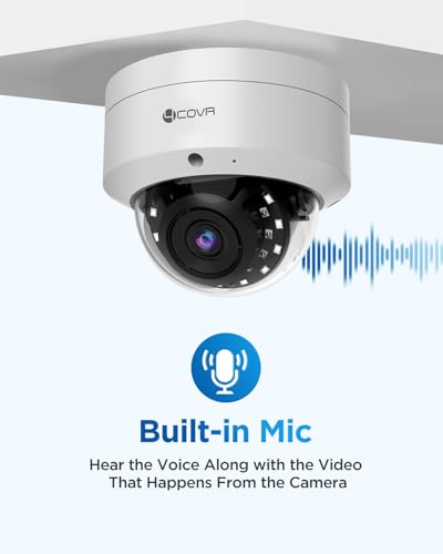 Image of 4COVR 4K Security Camera System, 6X 8MP IK10 Vandal-Proof Dome PoE IP Cameras, AI Human /Vehicle Detection, 8CH NVR & 2TB HDD, IP67 Weatherproof, 24 /7 Outdoor Commercial Surveillance, LY54AX8M0806-1