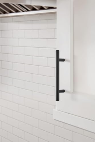 Image of Amerock 3-3 /4 inch Bar Pulls Black Bronze Drawer Pull | 3-3 /4 inch (96mm) Center-to-Center Mounting Distance and 6-1 /8 inches Overall Length, Durable Carbon Steel Cabinet Hardware