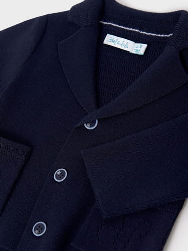 Mayoral Textured Knit Cardigan for Boys Navy3