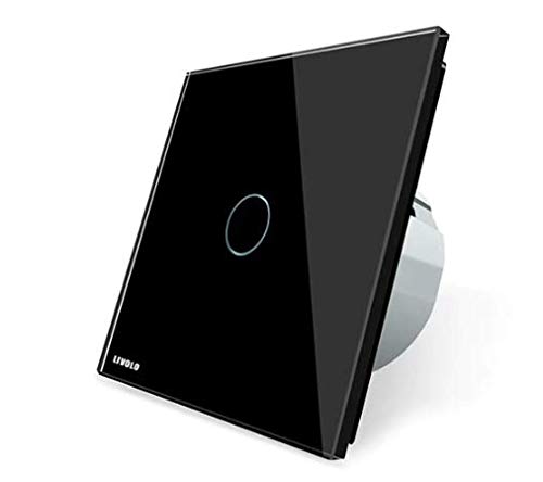 Livolo Eu Standard Switch Wall Touch Switch Luxury White Crystal Glass, 1 Gang 1 Way Switch, Ac 220-250 C701-11/2/3/5 (White) #TOP22