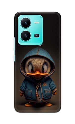 Image of PRINTFIDAA Printed Hard Back Cover Case for Vivo V25 Back Cover (Animated Duck) -112
