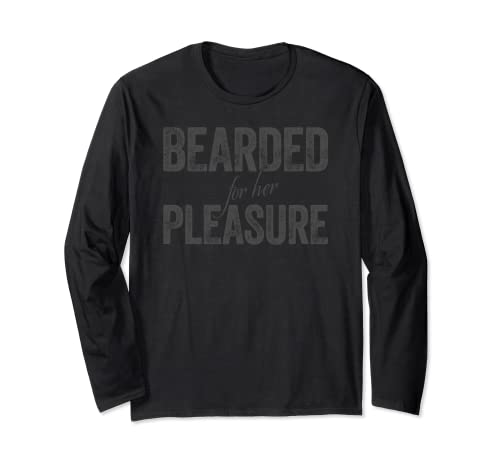 Barbuto for Her Pleasure Funny Beard - Capelli per il viso da uomo Maglia a Manica
