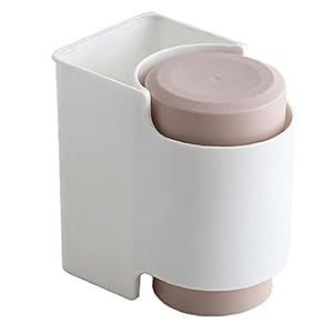 NIDONE Tandenborstelhouder Sterke adsorptie wandgemonteerde tandpasta organizer met beker roze