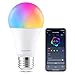 Produktbild SwitchBot WLAN Glühbirne E27 10W, Farbwechselnde dimmbare WiFi&Bluetooth LED Lampe funktioniert mit Alexa und Google Home, RGBCW Multicolor Warm White 800lms, nur 2.4GHz, kein Hub erforderlich