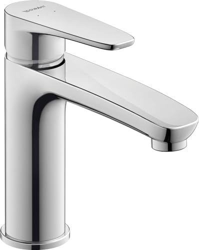Duravit B.1 Waschtischarmatur, Größe M (Auslauf Höhe 110 mm), Wasserhahn Bad, Waschbecken Armatur mit Keramikkartusche, Chrom
