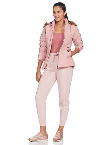 Image of Qube By Fort Collins Women's Medium-Length Bomber Jacket with Detachable Hood Stylish Winterwear for All-Day Comfort |Material: Nylon