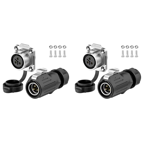 QAWIHTFURD 2X �H�Ɨp�h���R�l�N�^ IP68 �N�C�b�N�v���O�ی^�R�l�N�^ �ϊ��V�F���R�l�N�^ (3 �s��)