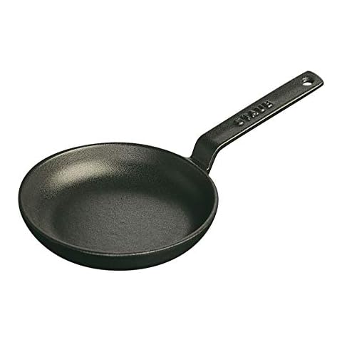 Staub Mini Frying Pan Black Cast Iron Cover