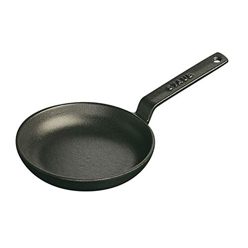 STAUB Mini frigideira de ferro fundido, 12 cm, preta fosca