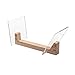 KAIU Vinyl Record Storage Holder - Solid Wood with Crystal Clear Acrylic Holder - Premium Design, Perfect 12