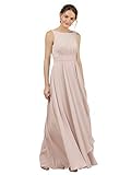 ALICEPUB Chiffon Biscotti Bridesmaid Dresses for Wedding Long Formal Dress for Women Party, US14