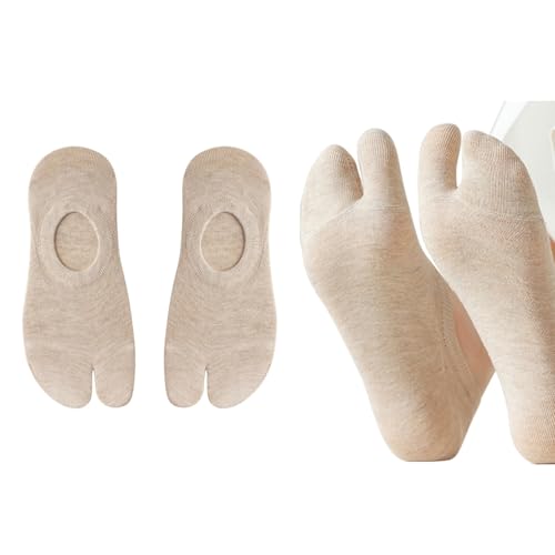 Image of Flip Flop Tabi Socks Split 2 Toe No Show Low Cut Socks Cotton Big Toe Ankle Japanese Style Sock 2 Pairs