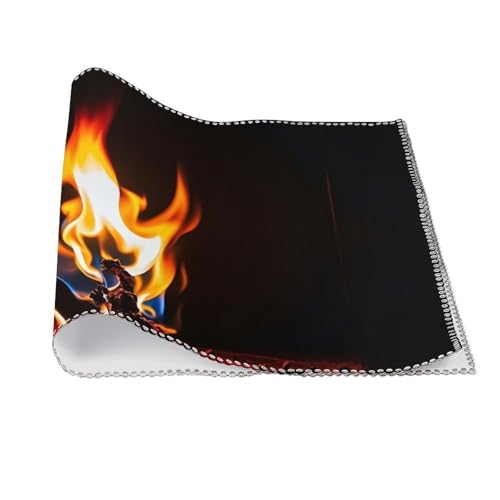Sets de table en forme de flamme de haute qualité durable rouge vif - 4