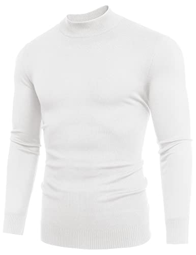 Babioboa Men's Mock Turtleneck Sweater Slim Fit Half Turtleneck Long Sleeve Knit Pullover Thermal Casual Solid Knitwear2