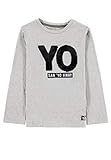  TOM TAILOR Kids Jungen T-Shirts 1/1 Langarmshirt, Grau (Moonstruck Melange Gray 8155), 128 (Herstellergröße: 128/134)