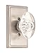 Brass Accents D07-K537D-GTN-619 Quaker Backplate & Georgetown Knob Double Dummy Set - Satin Nickel