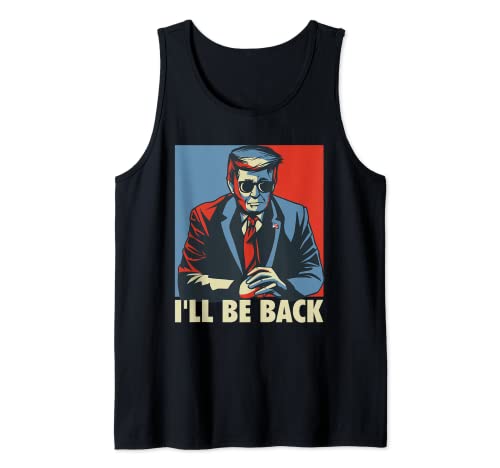 Volveré Trump 2024 Vintage Donald Trump 4 de julio Camiseta sin Mangas