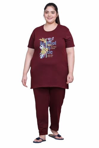 Image of In Love Women's Plus Size Longline T-Shirt with Side Pocket, 3 /4 Sleeve, Crew Neck