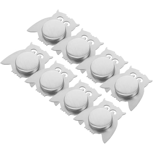 Tofficu Pesas Magnéticas para Manteles de Mesa, Fijadores Antiventos de Acero Inoxidable, Colgantes Decorativos para Manteles, Set de 8 Piezas Estilo Búho para Uso en Interiores