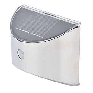 Fafeicy Solarschrittlichter 4 LED Edelstahl