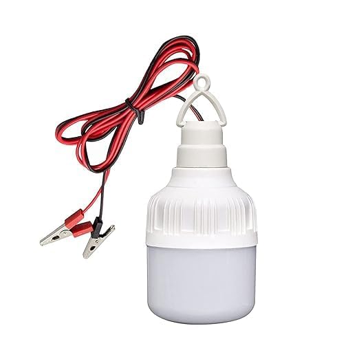 DC 12V Solar LED high brightness bulb with alligator clips (Pack of 1)-image-23