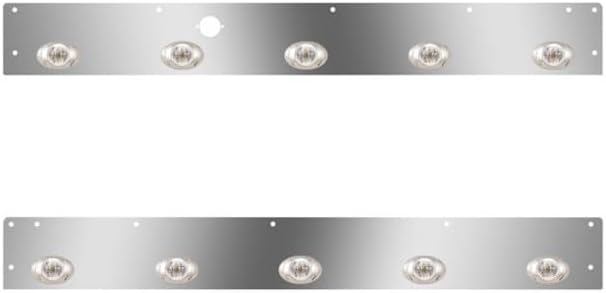 Technical Precision Replacement For KENWORTH T800 SF YEAR 2019 SS Cab Panels WITH 10 P3 AmberClear LEDs Block Heater Plug
