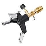 Advokingtap Antorcha de gas portátil de la hornilla de Bunsen del laboratorio con características controladas de la seguridad de la llama del cuerpo de cobre amarillo y los 9X7x3cm del cobre para el