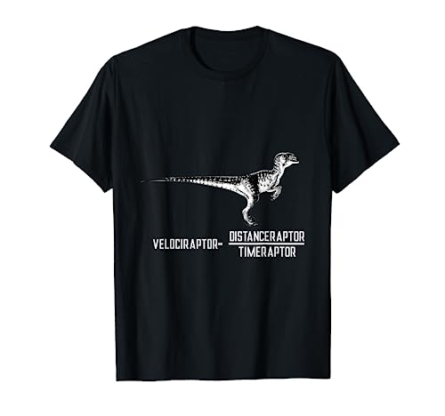Velociraptor Distanceraptor Timeraptor Funny Physics T-Shirt T-Shirt